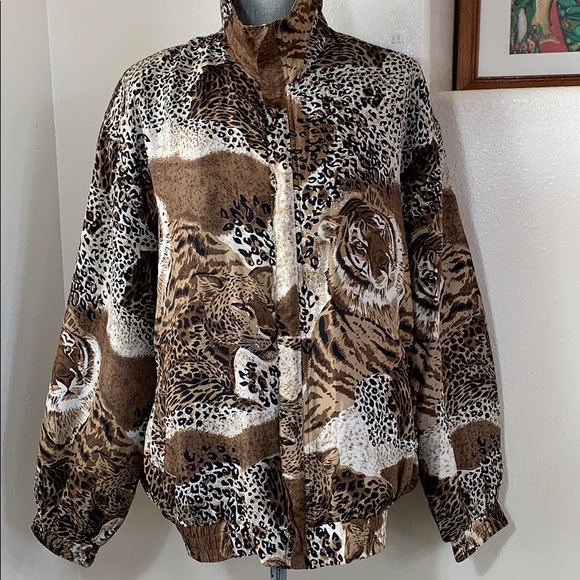 Fuda Int'l. Women's Windbreaker Animal Print Sz XL - Picture 2 of 8